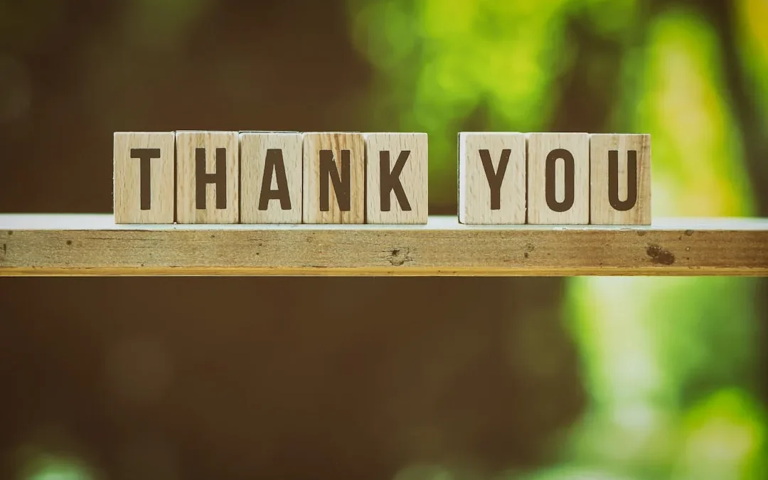 warm exchange of thanks between two people