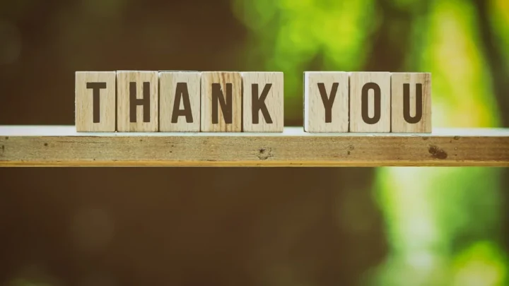 warm exchange of thanks between two people