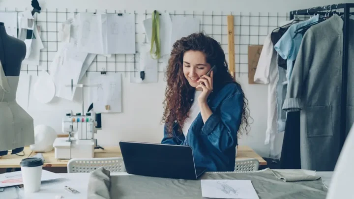 small business owner discussing product price with customer