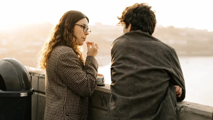 A man and a woman standing next to each other